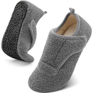 Barerun Slippers Shoes Women Gray Swollen Neuropathy Socks Bedroom Slip
